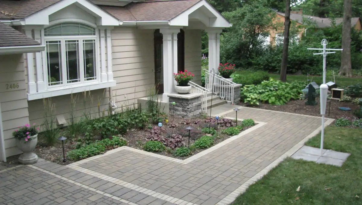 Paver walkway and patio combination project in northeast Iowa