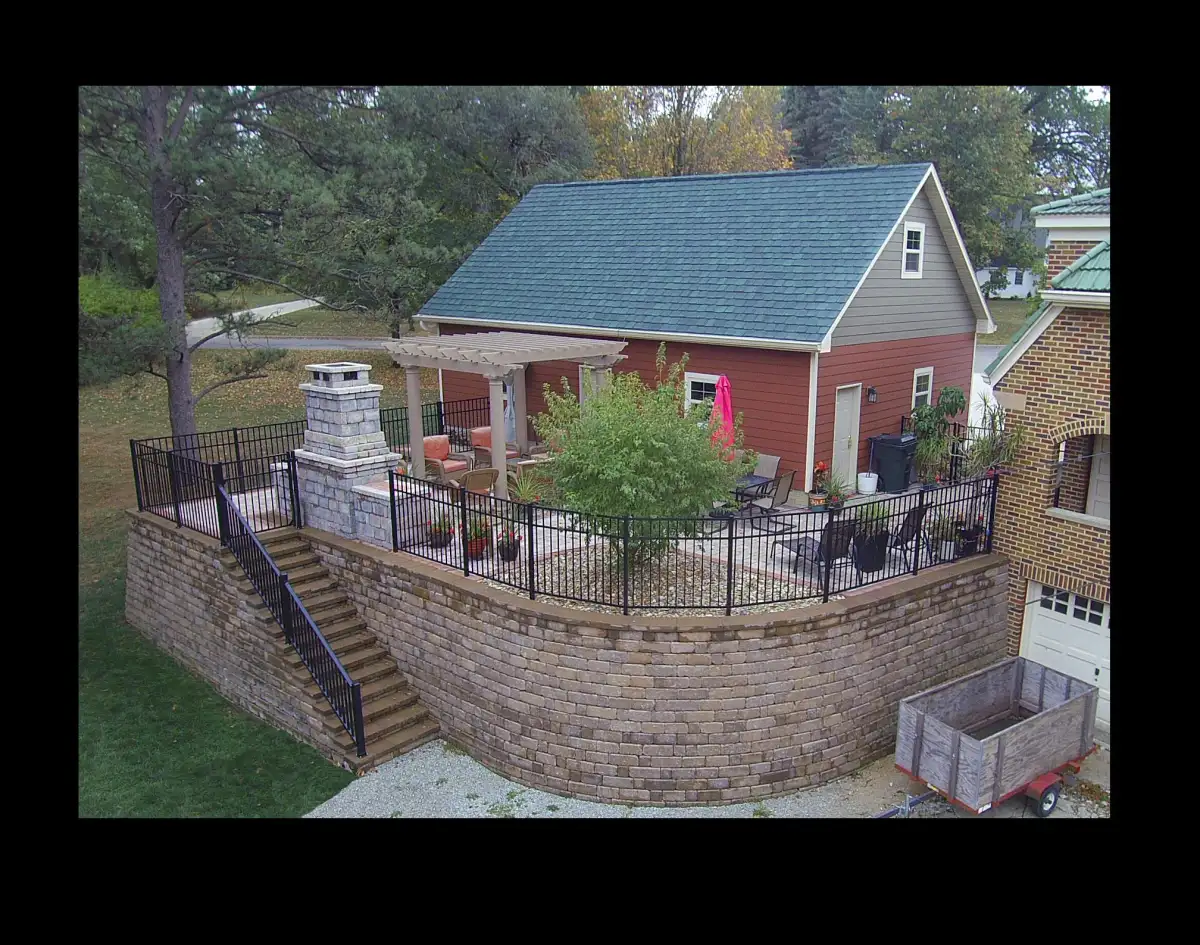 Professional landscaping with shrubs and perennials installed by Matthias Landscaping in Waterloo