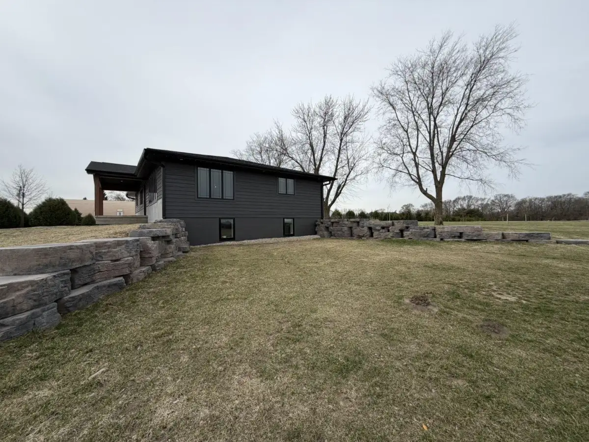 Professional landscaping near the Cedar River corridor in Waterloo, Iowa